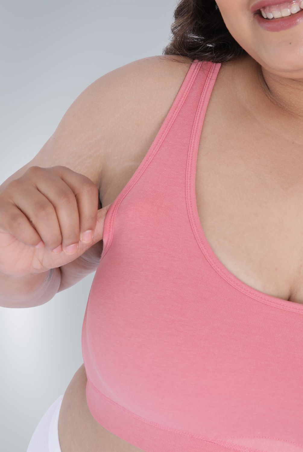 Bamboo Comfort Bra | Sleep Bra | Lounge bra - For Women's photograph that's made with an innovative bamboo and organic cotton fabric from Lavos Performance, a carbon neutral eco-fashion company. Sleep & night bra • made from natural bamboo cotton fabric • India's #1 night wear bra for at home bra comfort • Night wear bra with moisture wicking and breathable fabric • Slip on bra and enjoy a wirefree bra experience • Most comfortable bra that's got bra support • COD • 100% natural fabric