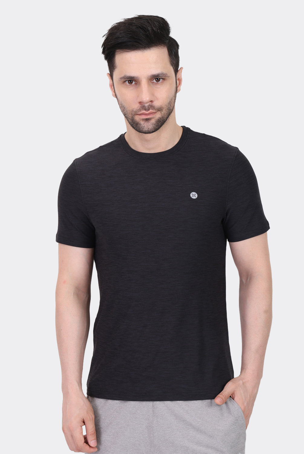 Lavos Men's Airlite Performance T-Shirt in Black Heather