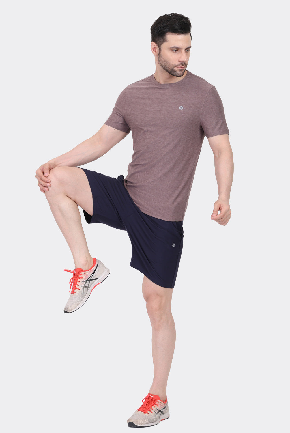 Lavos Men's Airlite Performance T-Shirt in Huckle Berry Heather – Athleisure Wear