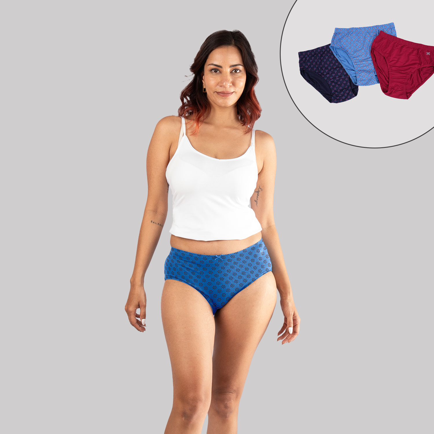 Bamboo Modal Mid Waist Hipster - Outer Elastic