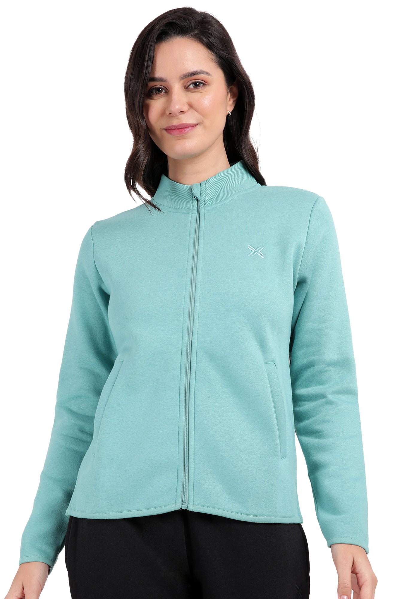 Bamboo Cotton Zipper Sweatshirt's photograph that's made with an innovative bamboo and organic cotton fabric from Lavos Performance, a carbon neutral eco-fashion company.