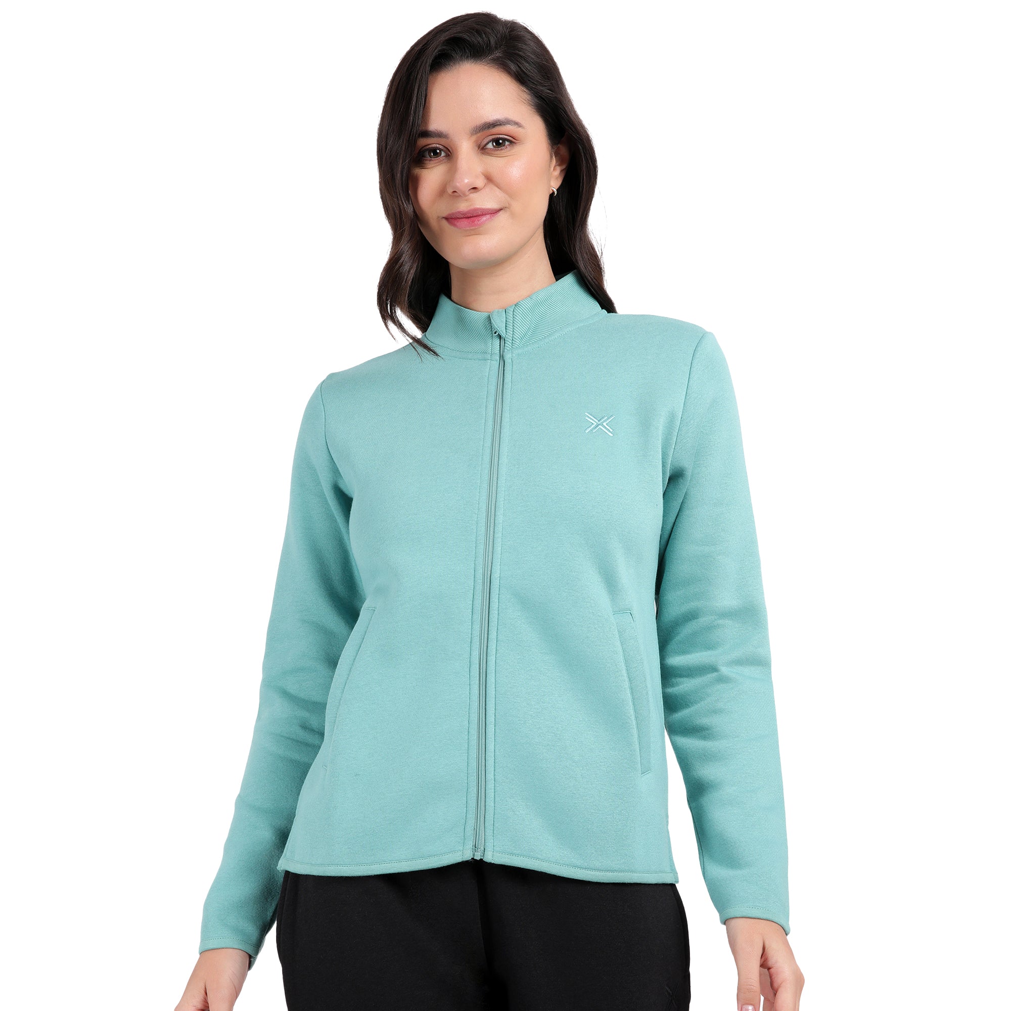 Bamboo Cotton Zipper Sweatshirt's photograph that's made with an innovative bamboo and organic cotton fabric from Lavos Performance, a carbon neutral eco-fashion company.