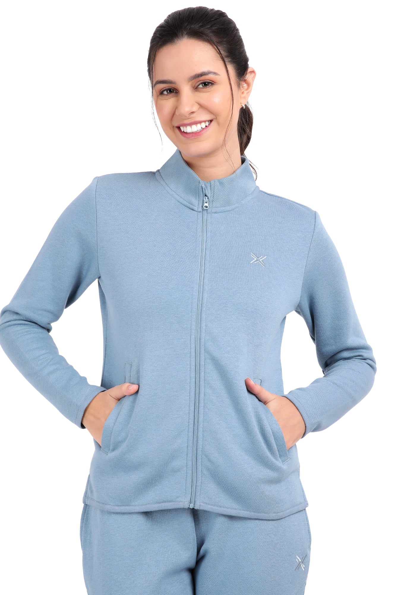 Bamboo Cotton Zipper Sweatshirt's photograph that's made with an innovative bamboo and organic cotton fabric from Lavos Performance, a carbon neutral eco-fashion company.