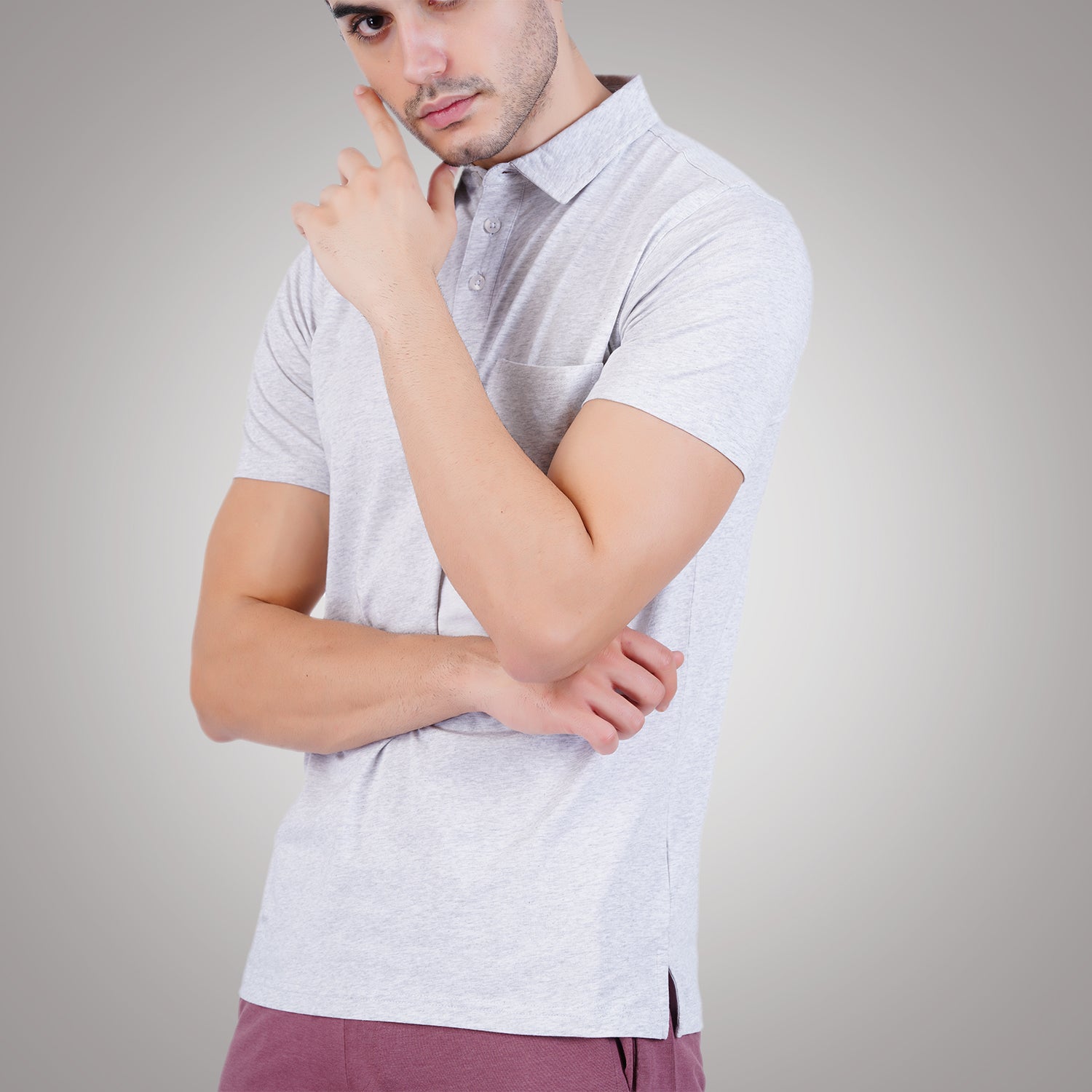 Bamboo Cotton Active Polo for Men's photograph that's made with an innovative bamboo and organic cotton fabric from Lavos Performance, a carbon neutral eco-fashion company.