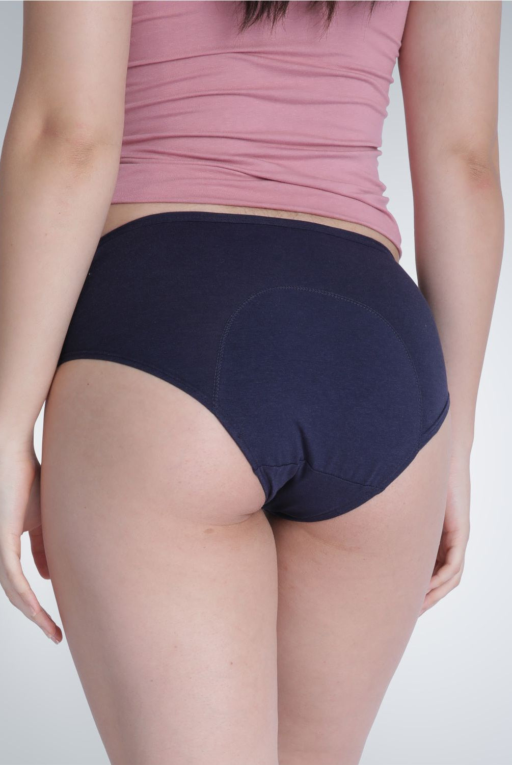 Bamboo Low flow Period Panty for Women's photograph that's made with an innovative bamboo and organic cotton fabric from Lavos Performance, a carbon neutral eco-fashion company. No stain period panty for women • Made from hygienic bamboo fabric • Best reusable period underwear that are antibacterial & odour-resistant • Stain-free • Worry-free • 4-layer protection • Bamboo period panties for women of all age • India's #1 Bamboo Period Panty • Reusable Period Panty