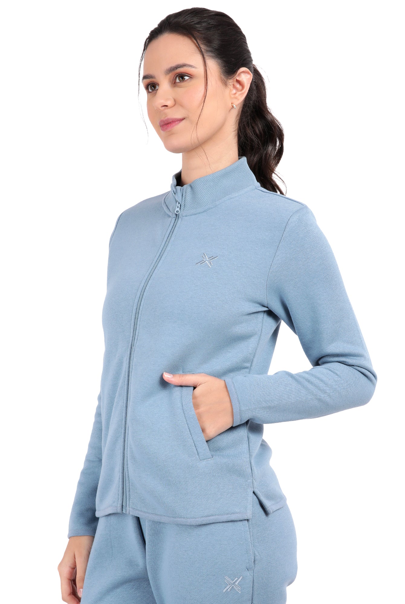 Bamboo Cotton Zipper Sweatshirt's photograph that's made with an innovative bamboo and organic cotton fabric from Lavos Performance, a carbon neutral eco-fashion company.