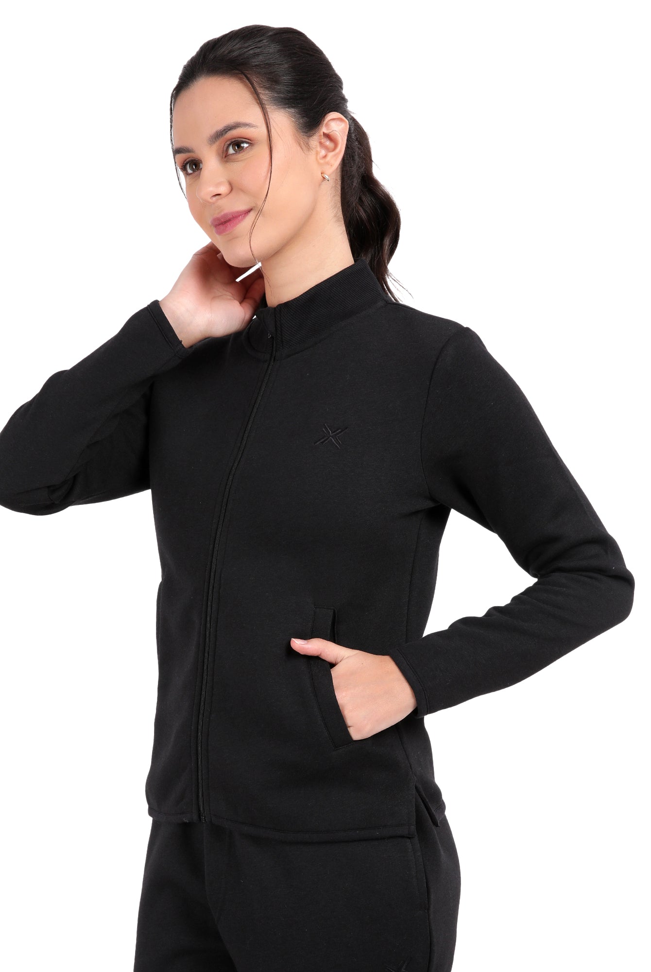 Bamboo Cotton Zipper Sweatshirt's photograph that's made with an innovative bamboo and organic cotton fabric from Lavos Performance, a carbon neutral eco-fashion company.