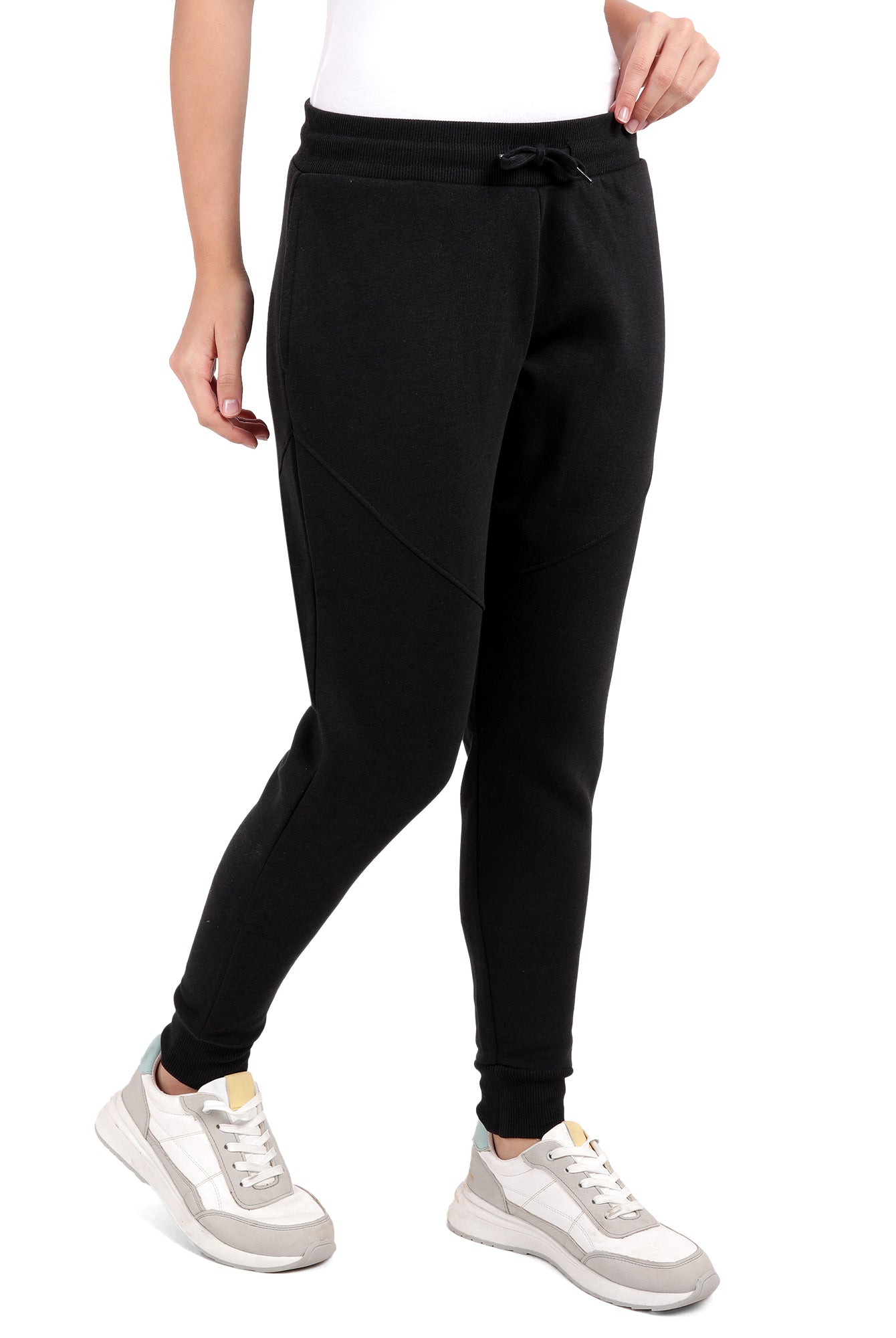 Bamboo Cotton Sweat Joggers for Women's photograph that's made with an innovative bamboo and organic cotton fabric from Lavos Performance, a carbon neutral eco-fashion company.