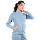 Bamboo Cotton Zipper Sweatshirt's photograph that's made with an innovative bamboo and organic cotton fabric from Lavos Performance, a carbon neutral eco-fashion company.