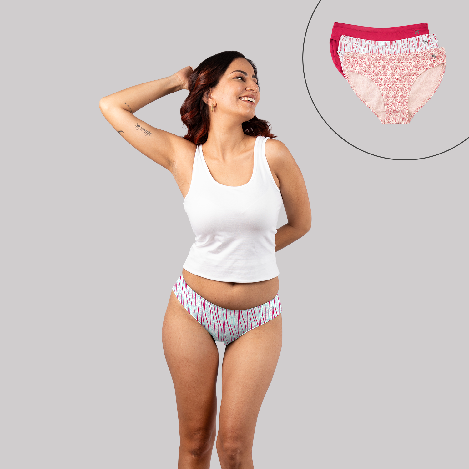 Lavos Womens Bamboo Modal Low Waist Bikini - Inner Elastic