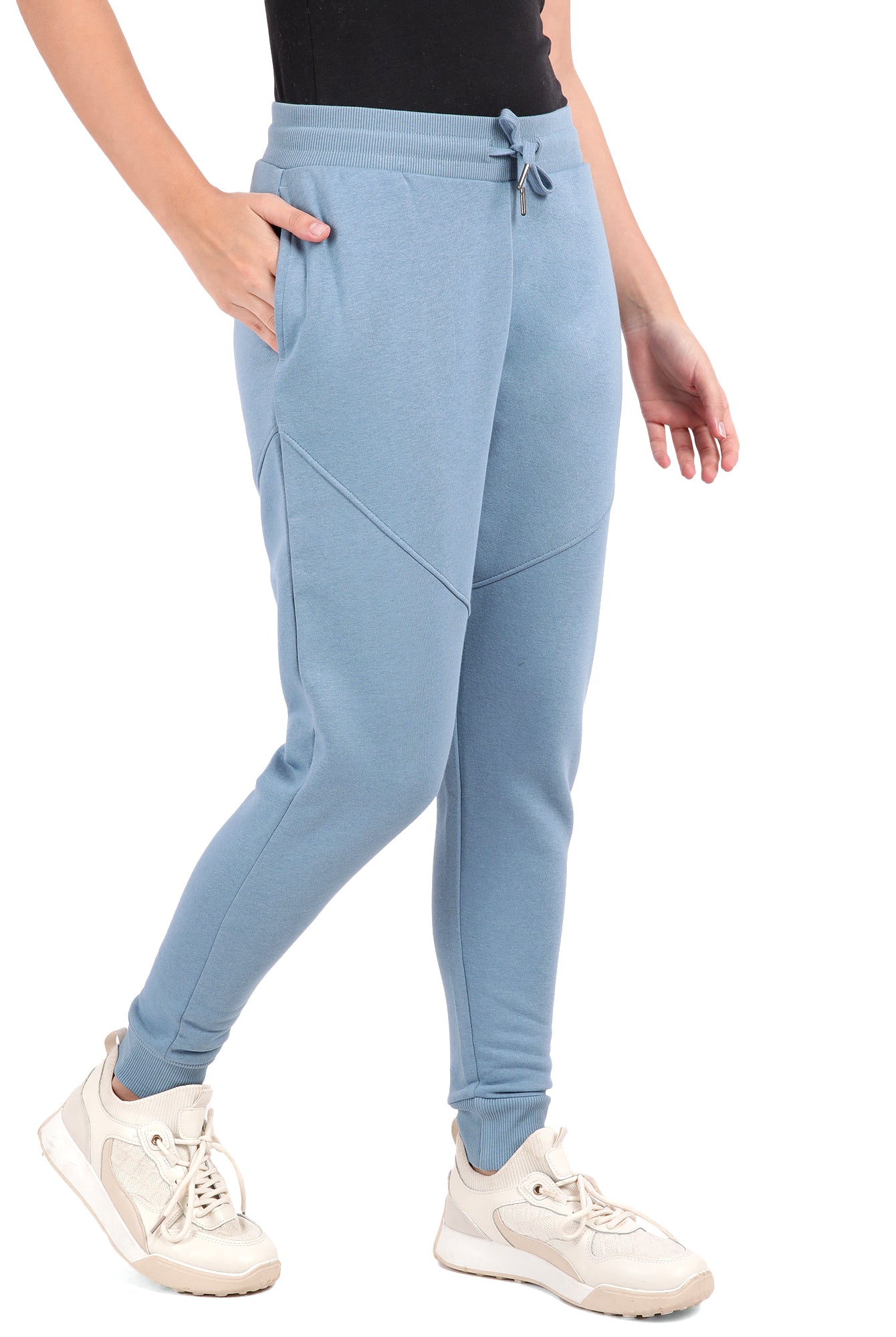 Bamboo Cotton Sweat Joggers for Women's photograph that's made with an innovative bamboo and organic cotton fabric from Lavos Performance, a carbon neutral eco-fashion company.