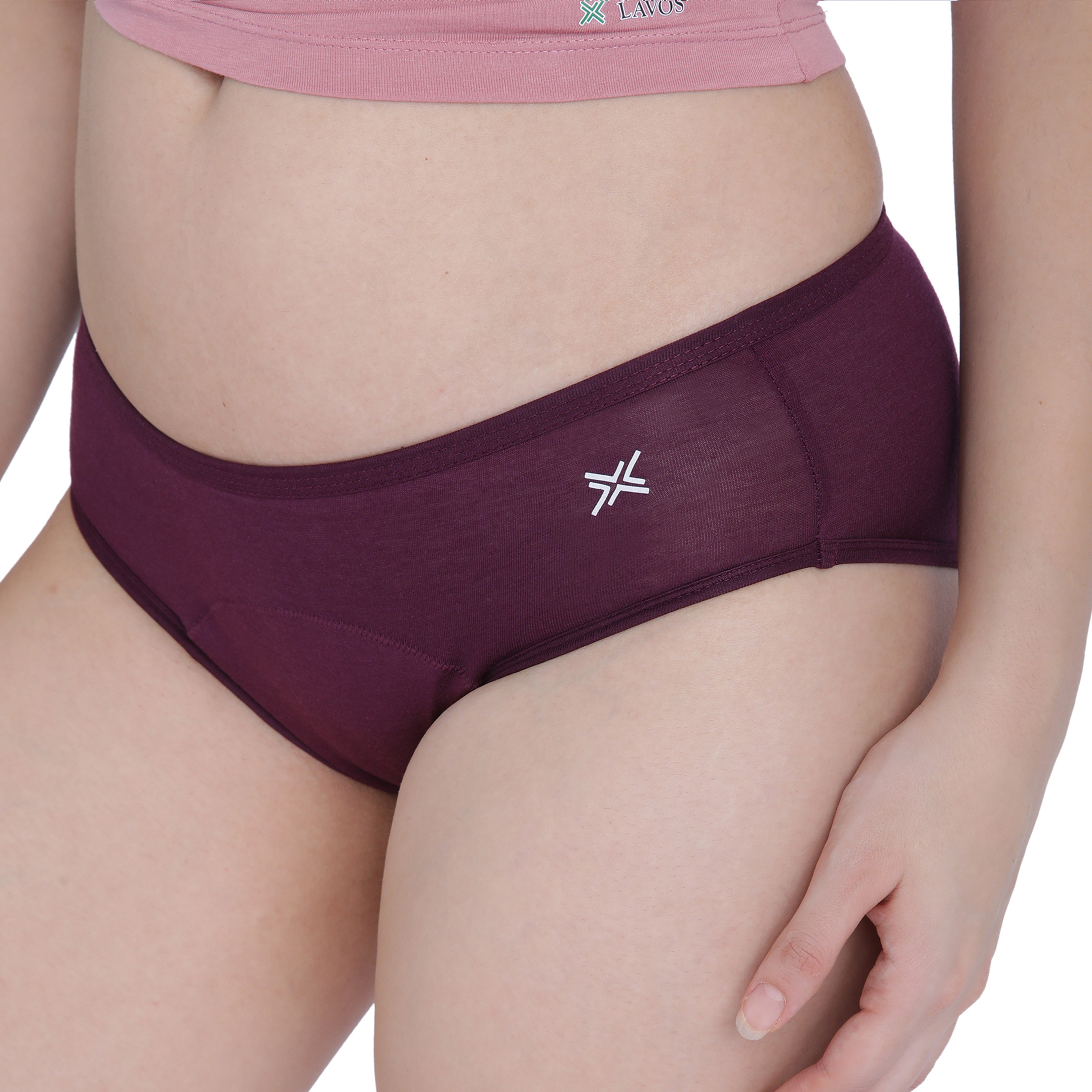Bamboo Modal Heavy flow Period Panty For Women's photograph that's made with an innovative bamboo and organic cotton fabric from Lavos Performance, a carbon neutral eco-fashion company.