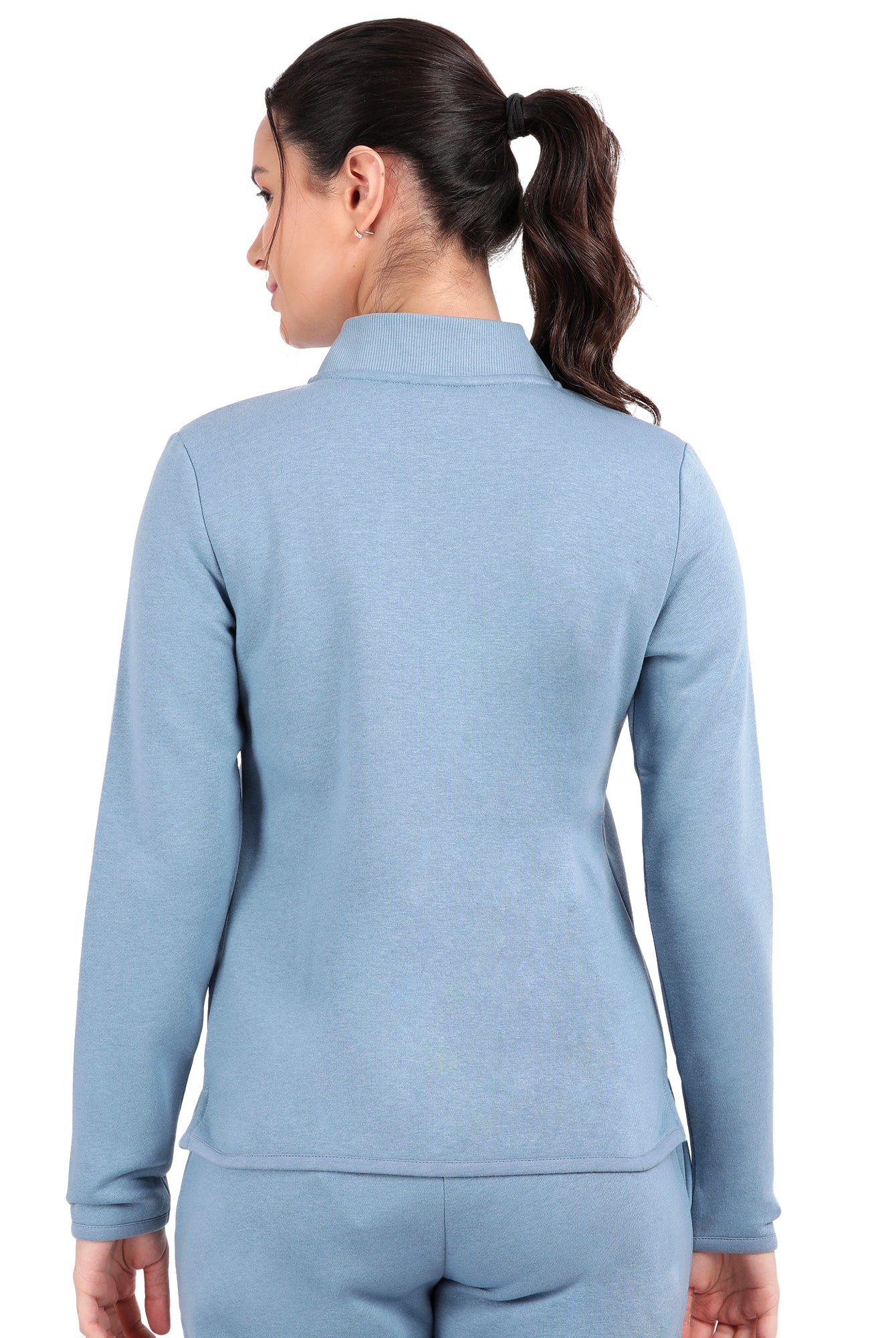 Bamboo Cotton Zipper Sweatshirt's photograph that's made with an innovative bamboo and organic cotton fabric from Lavos Performance, a carbon neutral eco-fashion company.