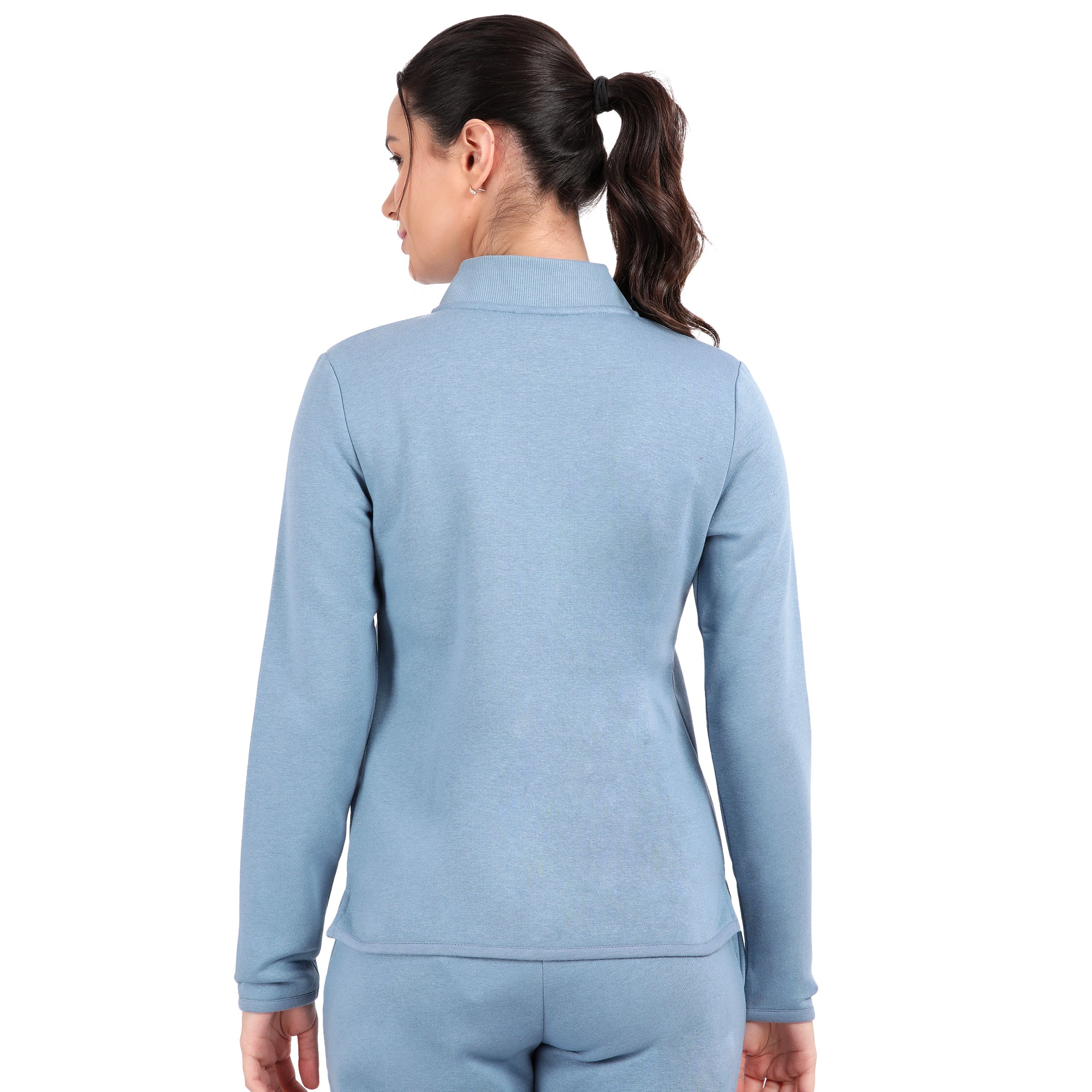 Bamboo Cotton Zipper Sweatshirt's photograph that's made with an innovative bamboo and organic cotton fabric from Lavos Performance, a carbon neutral eco-fashion company.