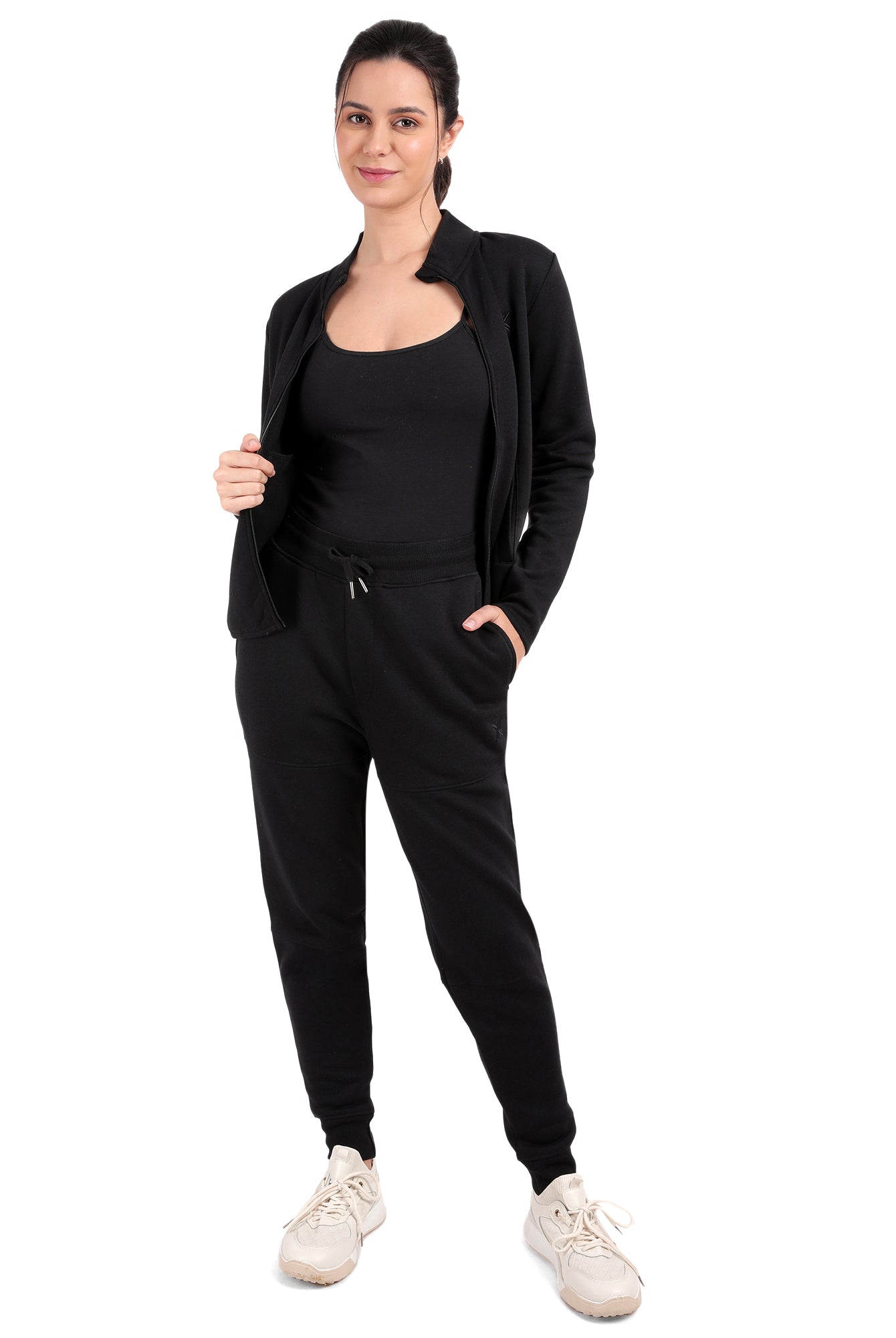 Bamboo Cotton Zipper Sweatshirt's photograph that's made with an innovative bamboo and organic cotton fabric from Lavos Performance, a carbon neutral eco-fashion company.