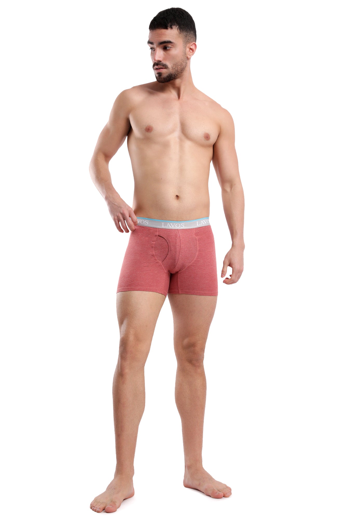 Organic Bamboo Boxer Brief for Men's photograph that's made with an innovative bamboo and organic cotton fabric from Lavos Performance, a carbon neutral eco-fashion company. Buy Boxer Brief For Men online. Made with Bamboo Performance Technology, they are super soft, comfortable, 4-way stretchable, and wicks away sweat. Explore Latest Collection Of Bamboo Clothes At Lavos Performance.