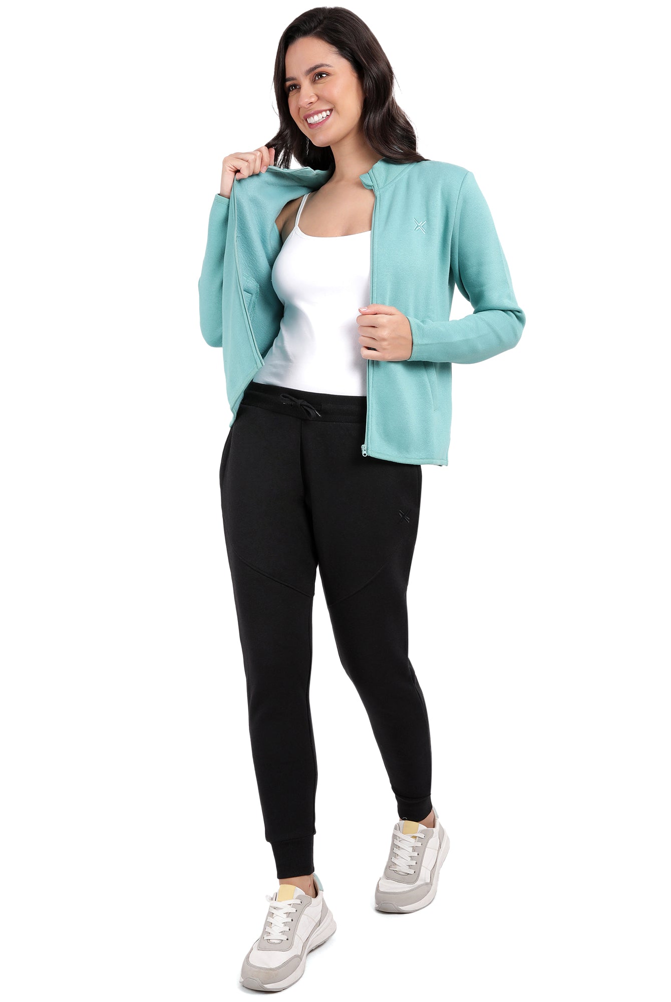 Bamboo Cotton Zipper Sweatshirt's photograph that's made with an innovative bamboo and organic cotton fabric from Lavos Performance, a carbon neutral eco-fashion company.