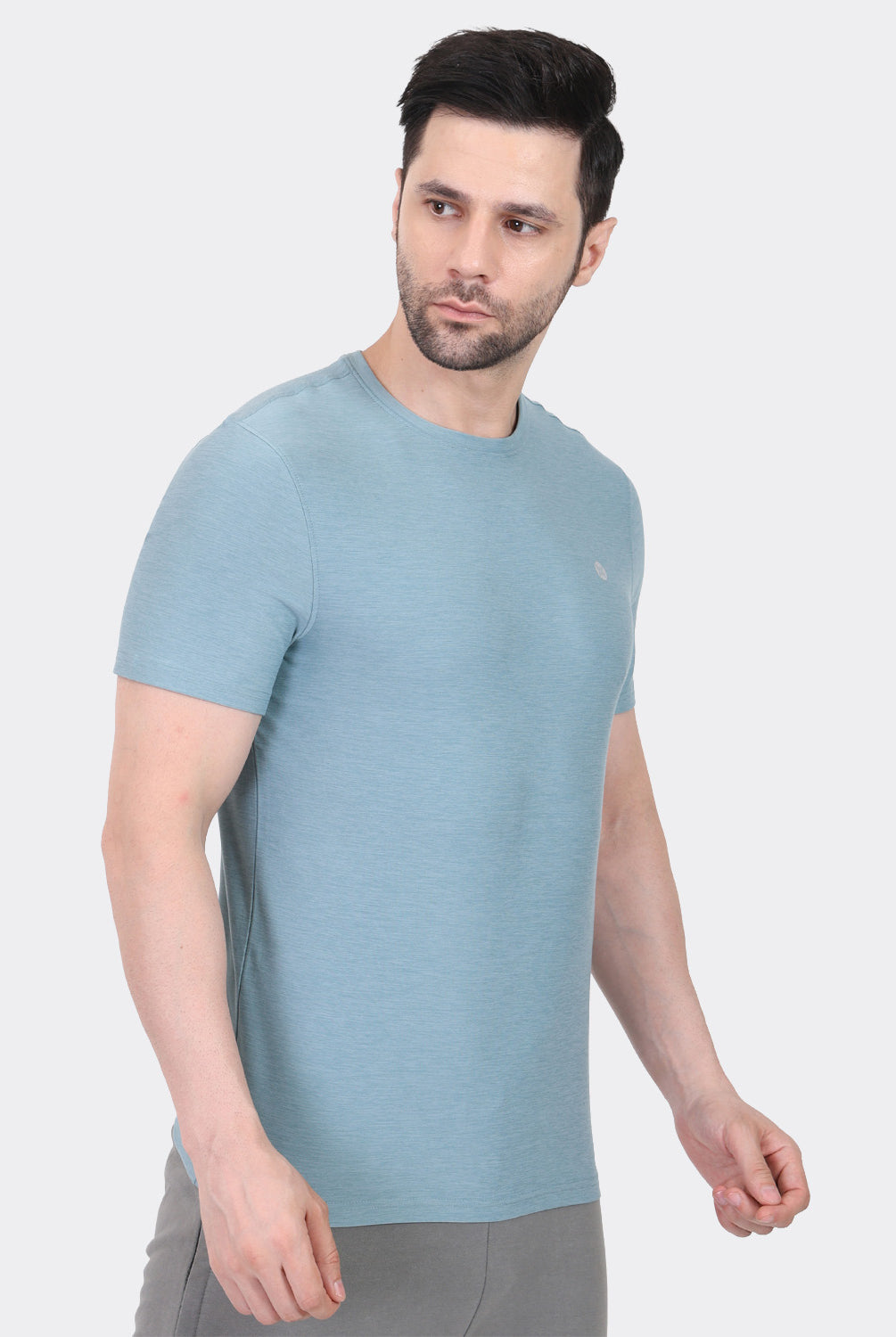 Lavos Men's Airlite Performance T-Shirt in Blue Grass Heather – Athleisure Wear