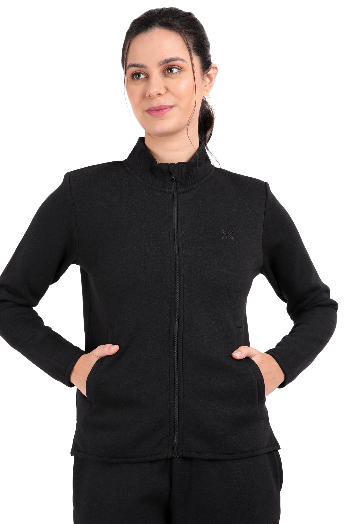 Bamboo Cotton Zipper Sweatshirt's photograph that's made with an innovative bamboo and organic cotton fabric from Lavos Performance, a carbon neutral eco-fashion company.