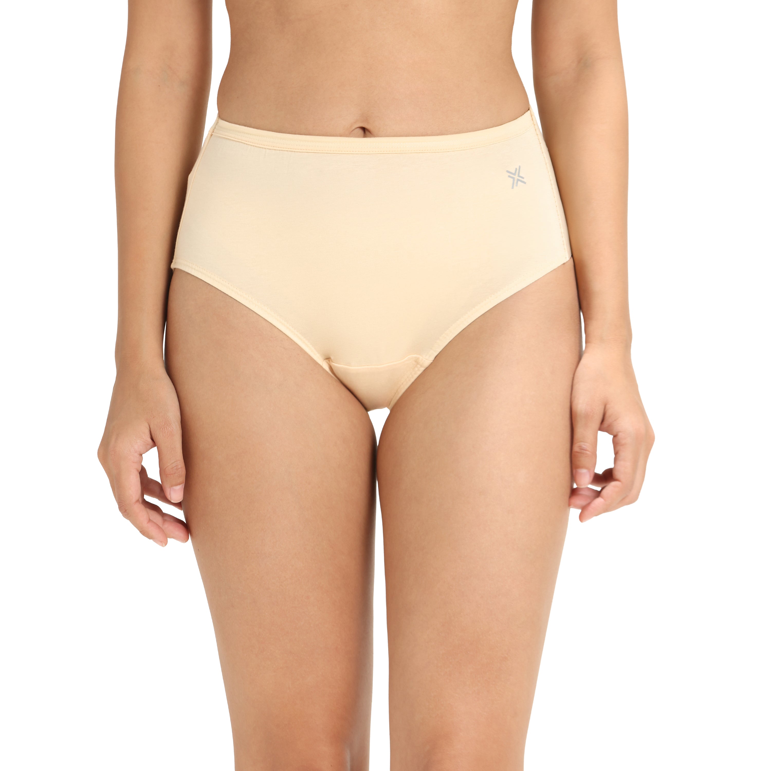 Lavos Women’s High Waist Inner Elastic Hipster – Full Back Coverage Bamboo Comfort (Pack of 3)