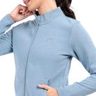 Bamboo Cotton Zipper Sweatshirt's photograph that's made with an innovative bamboo and organic cotton fabric from Lavos Performance, a carbon neutral eco-fashion company.