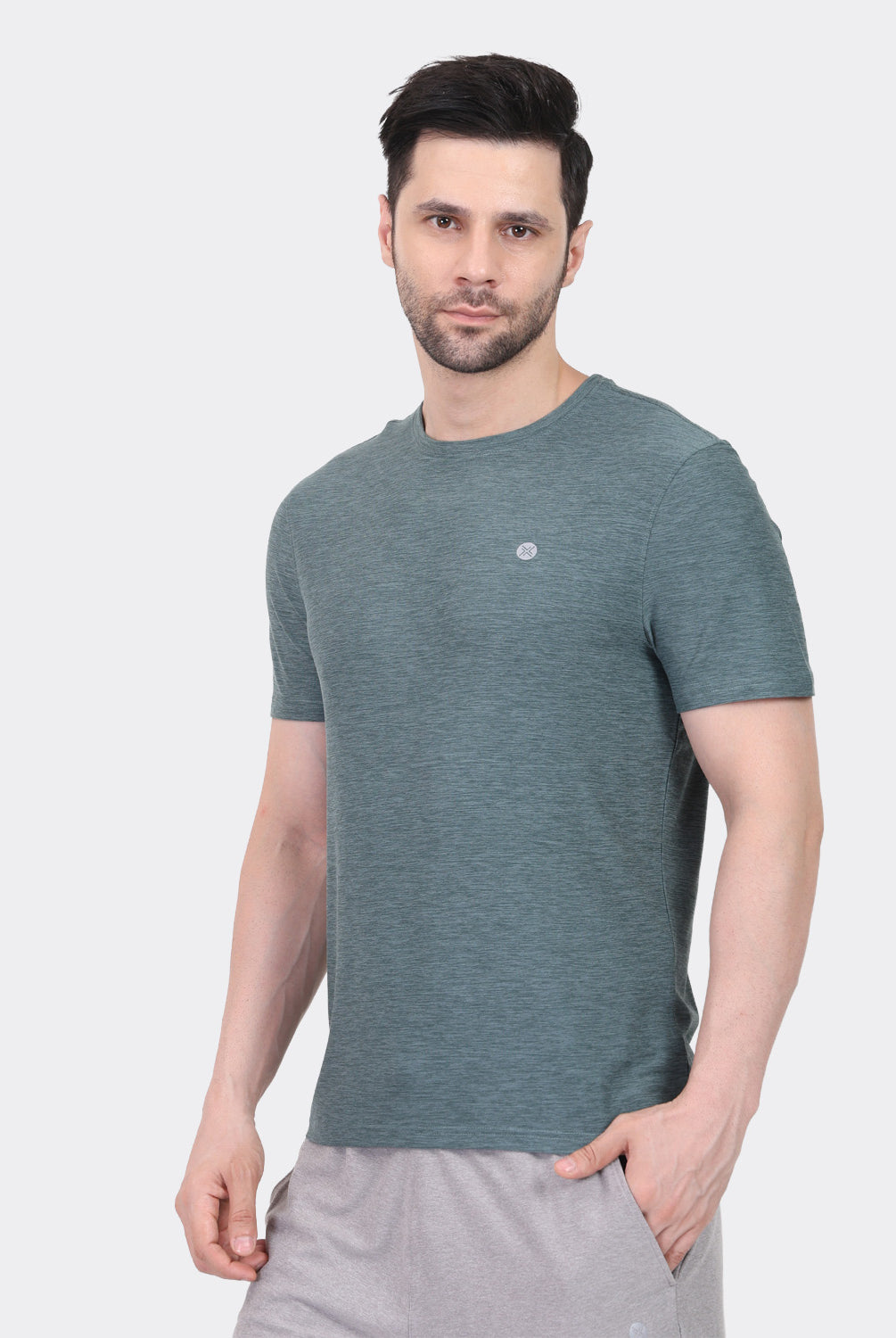 Lavos Men's Airlite Performance T-Shirt in Green Heather