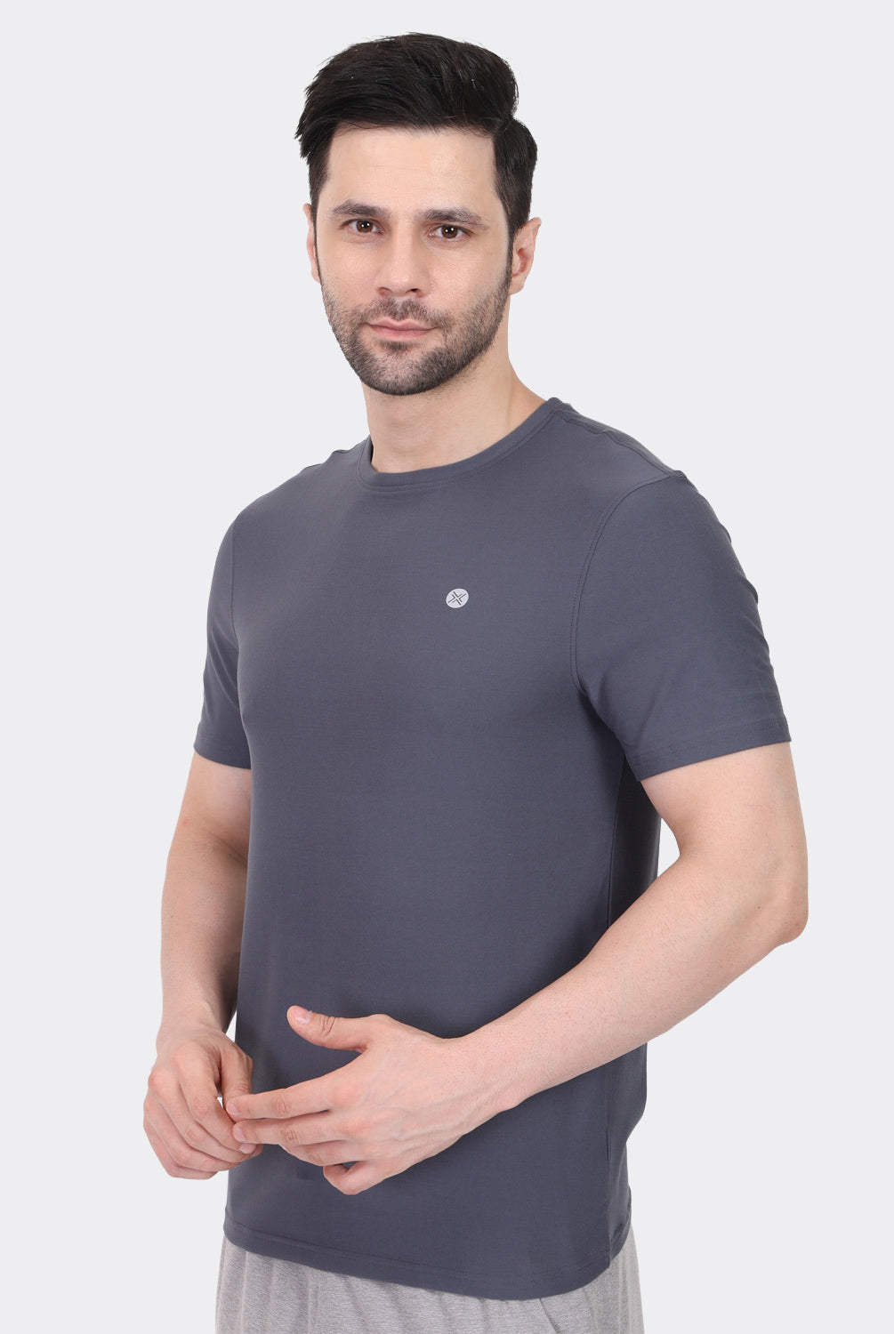 Lavos Men's Airlite Performance T-Shirt in Turbulence – Front View