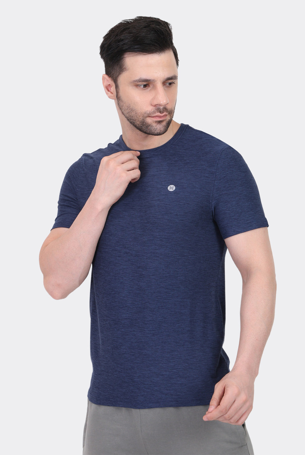 Lavos Men's Airlite Performance T-Shirt in Navy Heather