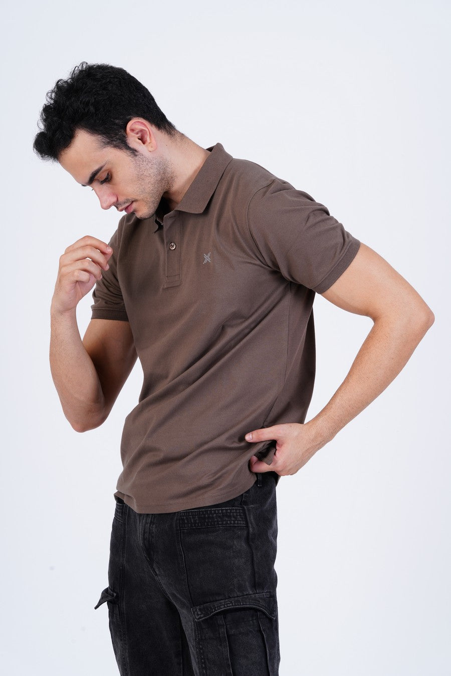 Bamboo Cotton Jersey Polo For Men's photograph that's made with an innovative bamboo and organic cotton fabric from Lavos Performance, a carbon neutral eco-fashion company.