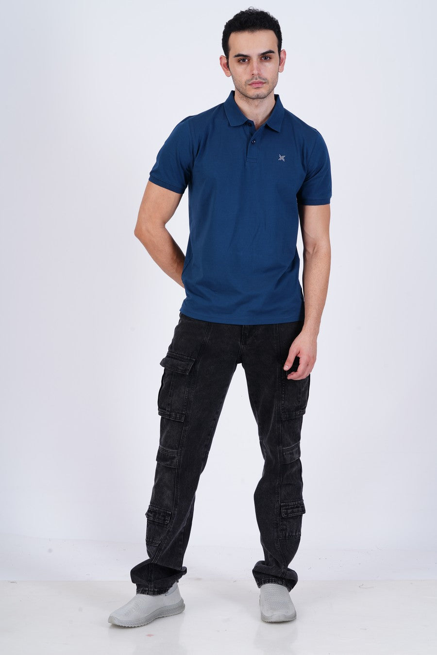 Bamboo Cotton Jersey Polo For Men's photograph that's made with an innovative bamboo and organic cotton fabric from Lavos Performance, a carbon neutral eco-fashion company.