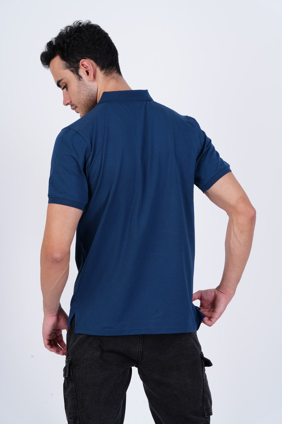 Bamboo Cotton Jersey Polo For Men's photograph that's made with an innovative bamboo and organic cotton fabric from Lavos Performance, a carbon neutral eco-fashion company.