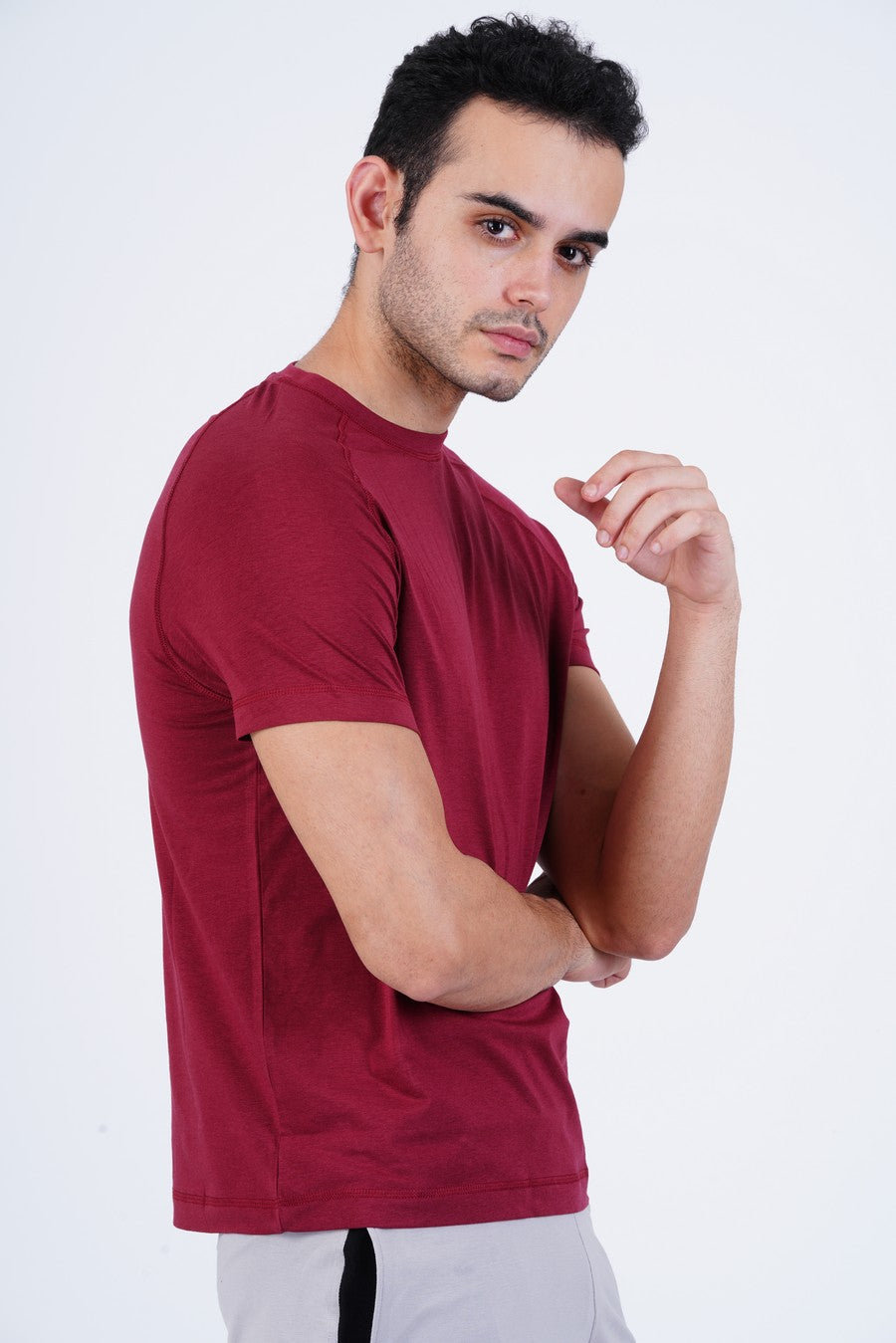 Men's Raglan T-Shirt's photograph that's made with an innovative bamboo and organic cotton fabric from Lavos Performance, a carbon neutral eco-fashion company.