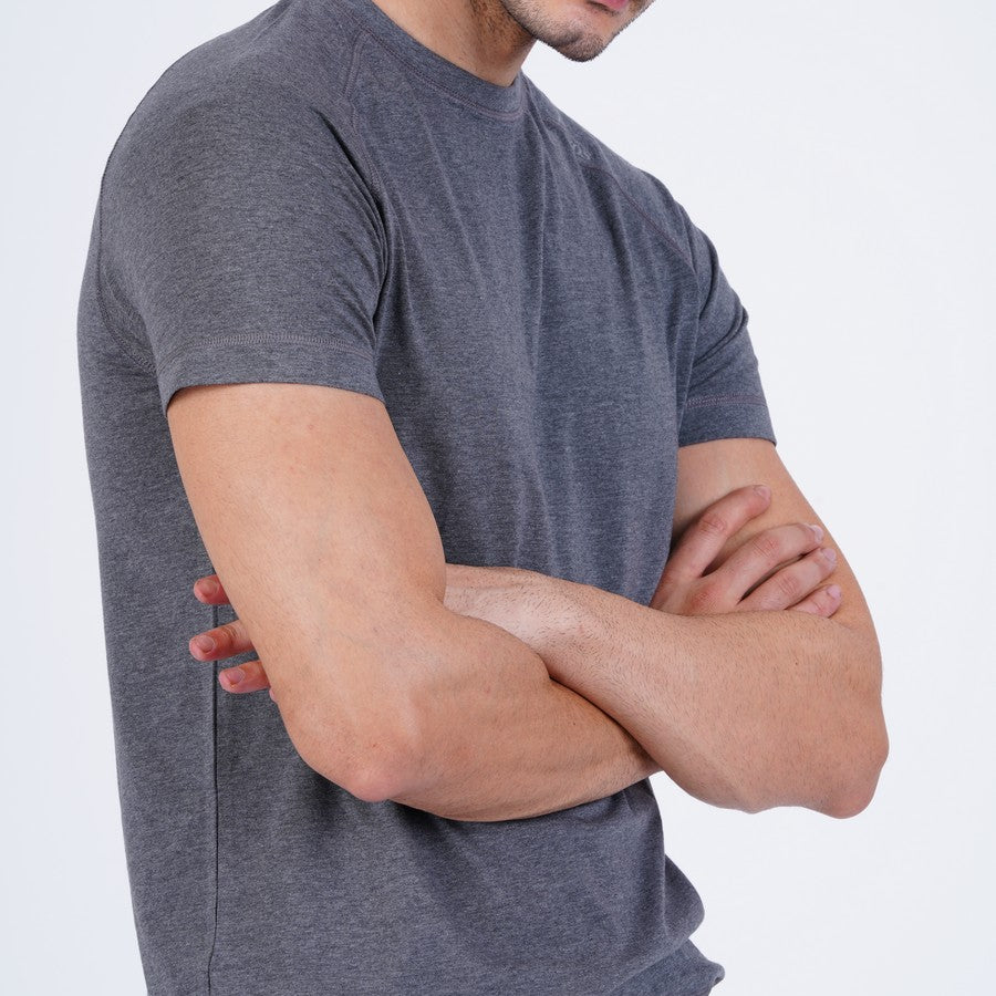 Men's Raglan T-Shirt's photograph that's made with an innovative bamboo and organic cotton fabric from Lavos Performance, a carbon neutral eco-fashion company.