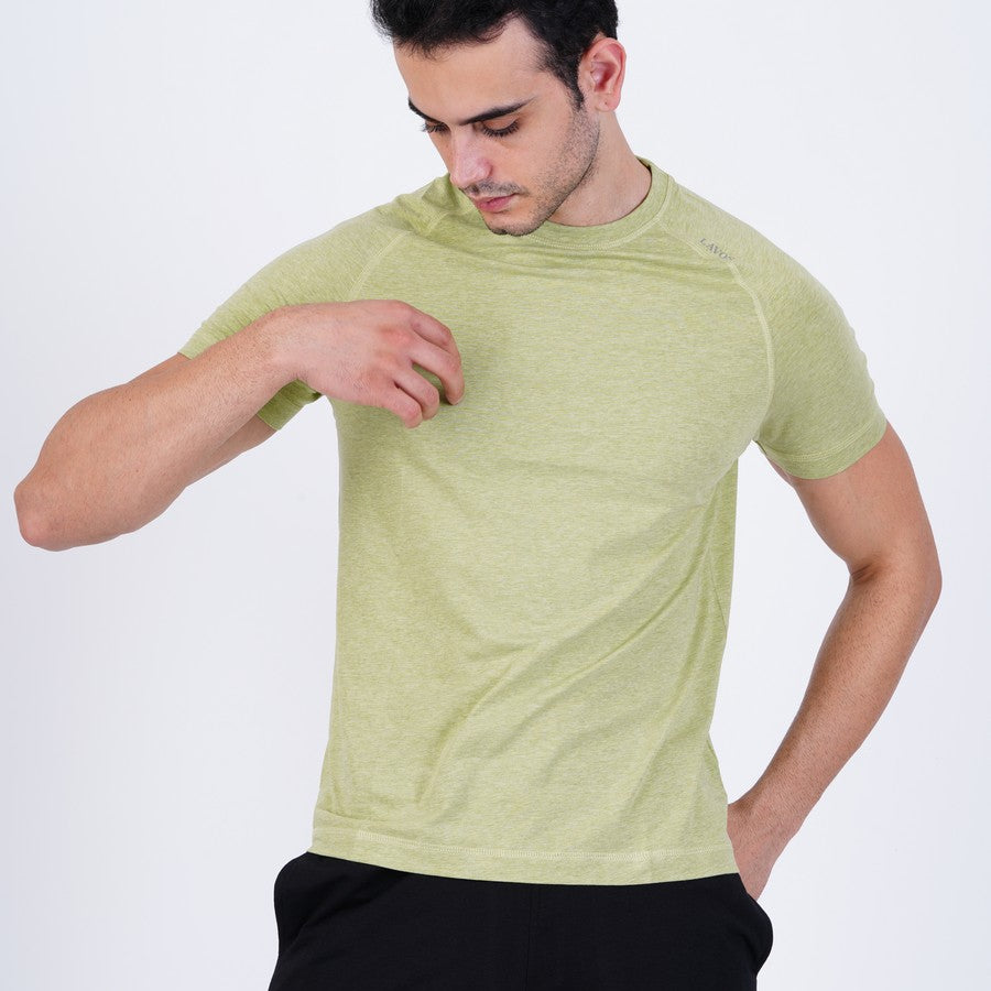 Men's Raglan T-Shirt's photograph that's made with an innovative bamboo and organic cotton fabric from Lavos Performance, a carbon neutral eco-fashion company.