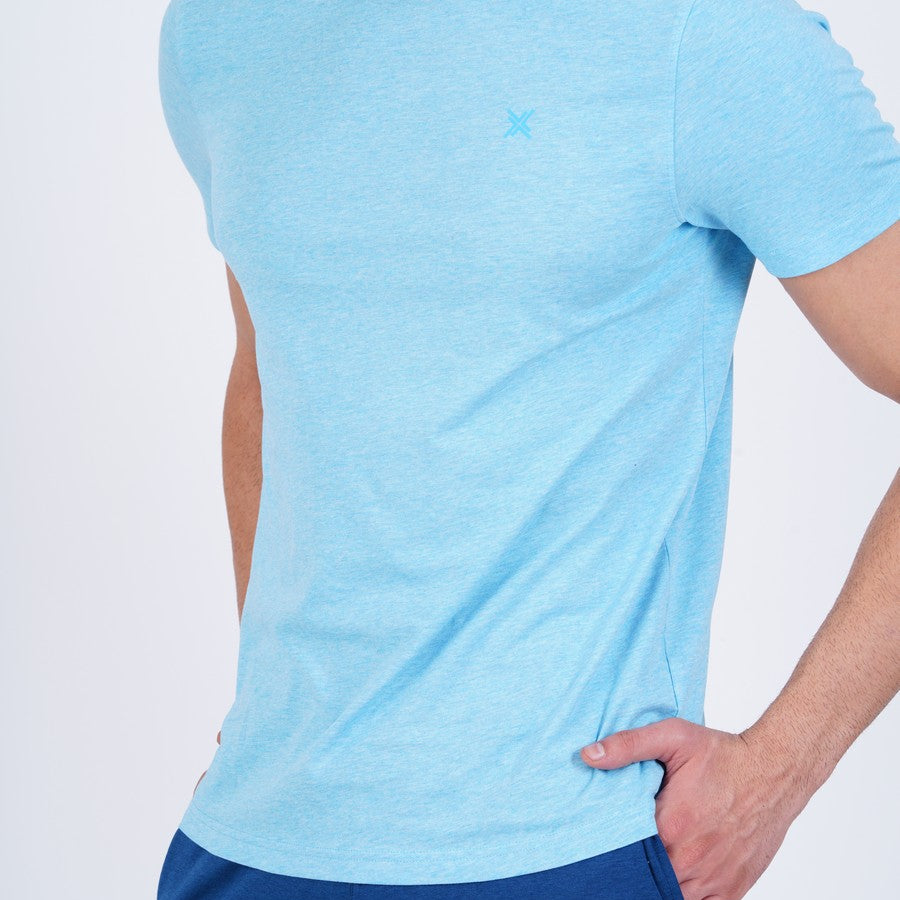 Lavos Mens Performance Crew Neck Tee's photograph that's made with an innovative bamboo and organic cotton fabric from Lavos Performance, a carbon neutral eco-fashion company. Buy Lavos Mens Performance Crew Neck Tee Online.The Bamboo Performance Technology uses Natural Bamboo Fiber and 100% Organic Cotton Fabric spun into the fabric which is soft and comes with a lot of features.Explore Latest Collection of Bamboo Clothes At Lavos Performance.