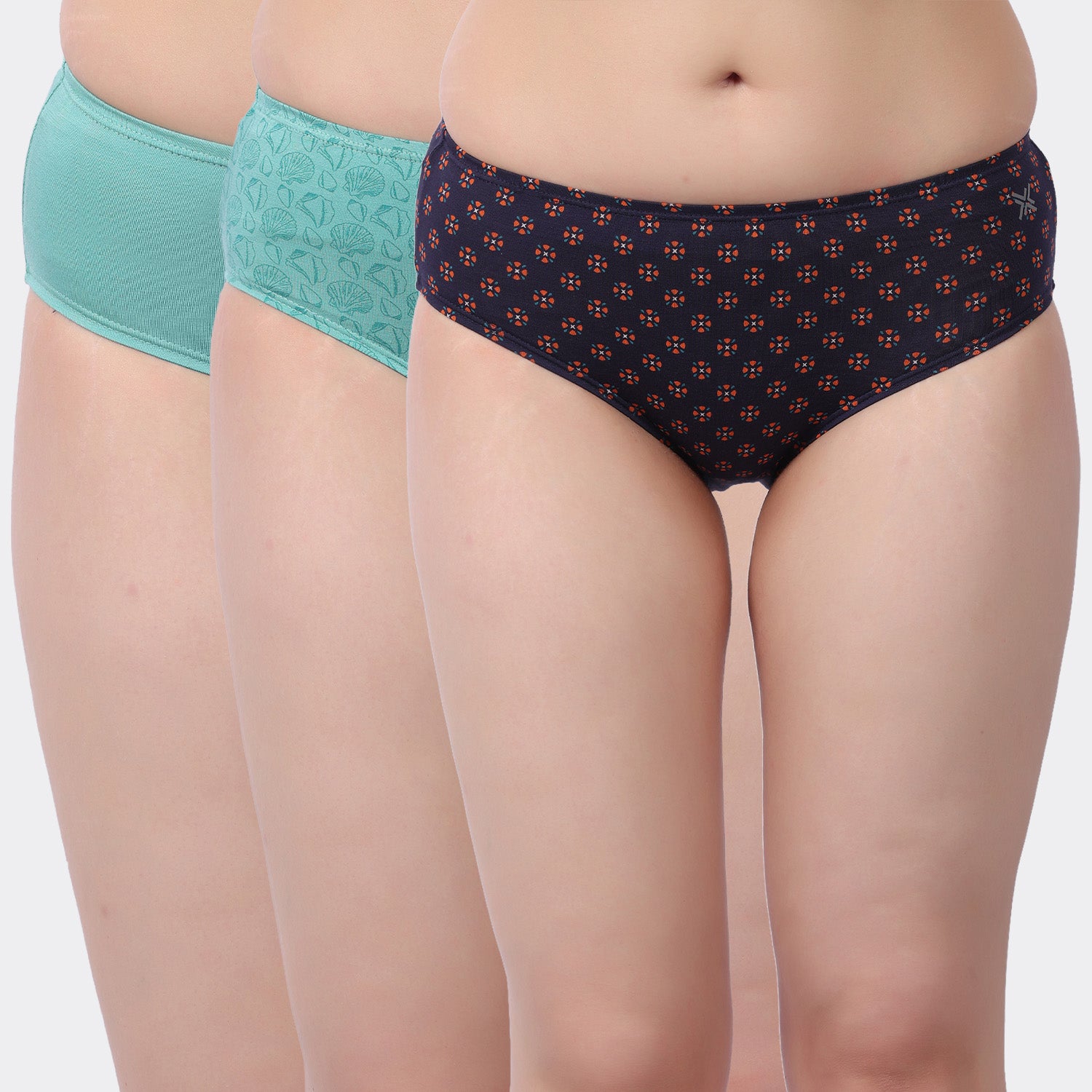 Lavos Women’s Bamboo Modal Mid Waist Hipster – Inner Elastic Comfort (Pack of 3)