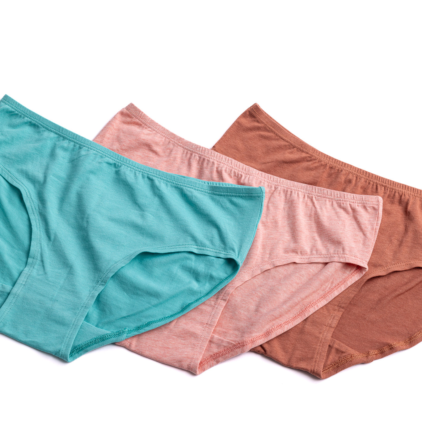 Organic Bamboo Inner elastic Mid waist Hipster for Women- Pack of 3's photograph that's made with an innovative bamboo and organic cotton fabric from Lavos Performance, a carbon neutral eco-fashion company. A hip-hugging hipster panty that gives you the feeling of freedom and comfort you have been looking for. It comes with a soft elastic waistband and a double-layered gusset to ensure comfort. Stabilize the temperature of your sensitive areas. Keep them cool & fresh all day long.