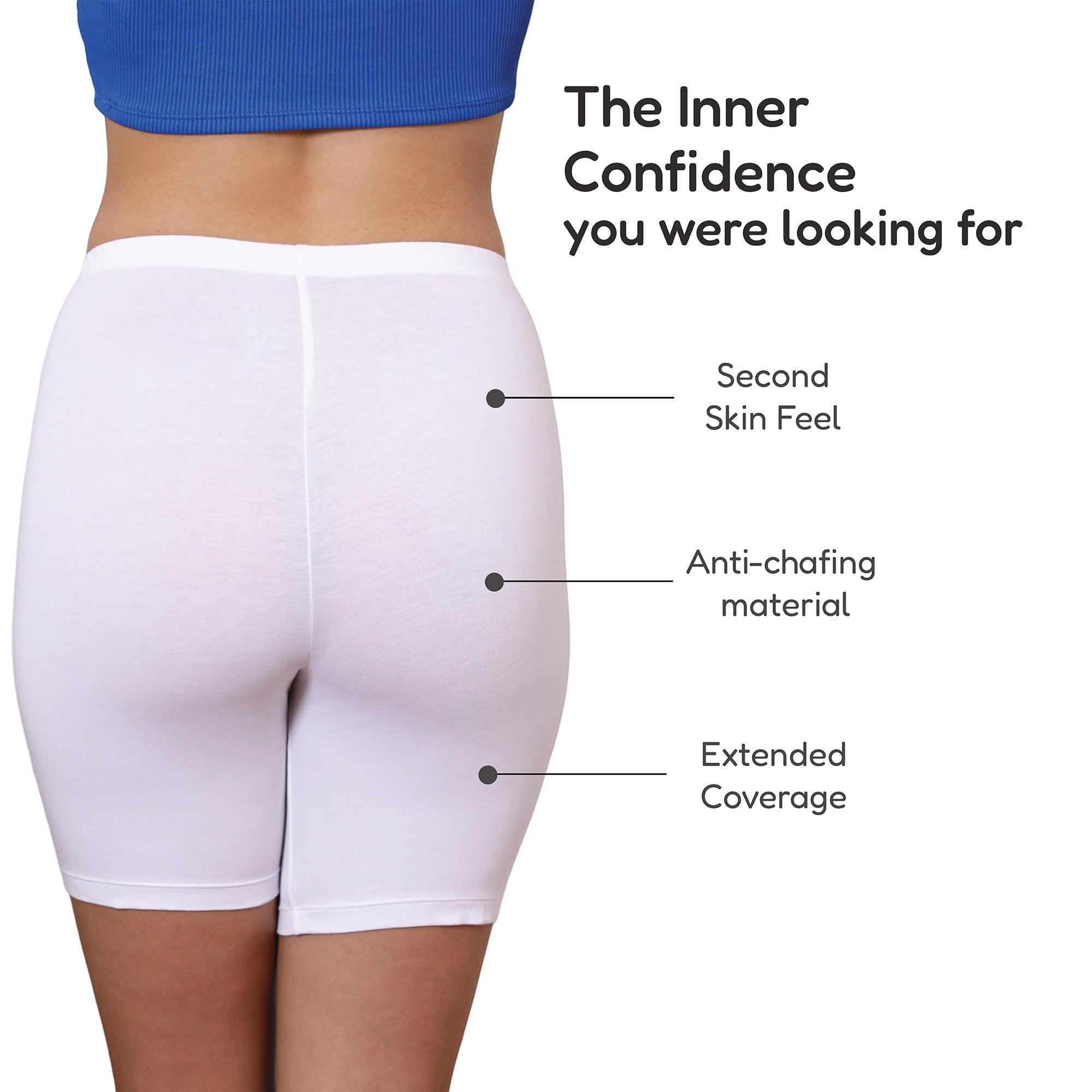 Bamboo Anti-chafing Shorties for ladies & women's photograph that's made with an innovative bamboo and organic cotton fabric from Lavos Performance, a carbon neutral eco-fashion company. Under Dress Woman's Shorty • Made from natural bamboo fabrics • Comfier & functional than regular cotton • Anti chafe Shorty, also known as layering tights • Ultra comfy • Buttery smooth fabric • Sweat wicking & super breathable • Under dress wear for ultimate coverage • Ultimate woman shorty under wear for comfort, style a