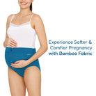 Pregnancy & Maternity Panty | Pregnancy Underwear for C Section's photograph that's made with an innovative bamboo and organic cotton fabric from Lavos Performance, a carbon neutral eco-fashion company. Panties for bump support • Made from silky smooth bamboo fabric • Naturally antibacterial & Sweat wicking bamboo pregnancy panties • Maternity panty with super soft waistband for back support & full coverage • Pregnancy panty for new moms • Free Shipping • COD • India's #1 Bamboo Innerwear Brand