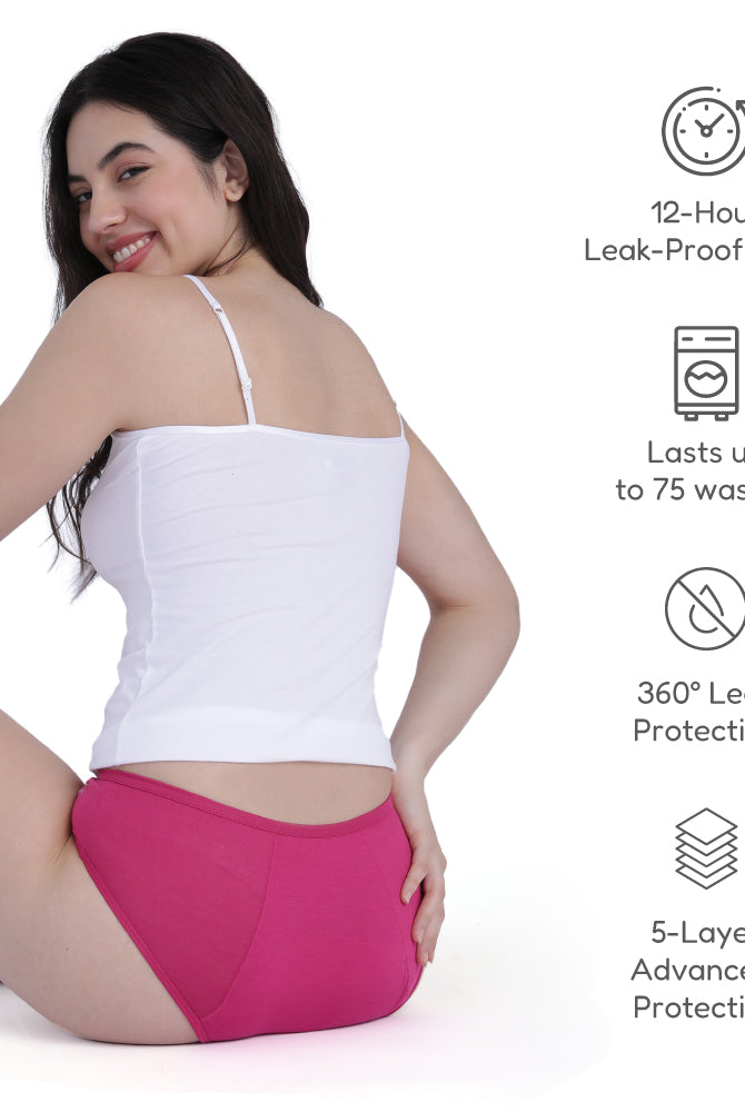 Bamboo Modal Heavy flow Period Panty For Women's photograph that's made with an innovative bamboo and organic cotton fabric from Lavos Performance, a carbon neutral eco-fashion company.