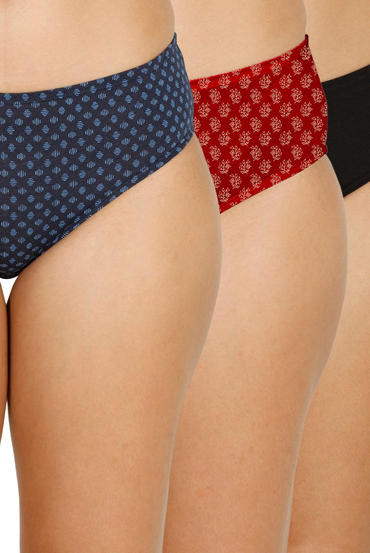 Hipster Inner elastic Mid Waist Printed Panty (PO3)'s photograph that's made with an innovative bamboo and organic cotton fabric from Lavos Performance, a carbon neutral eco-fashion company.