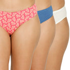 Organic Bamboo inner elastic printed Bikini for women-pack of 3's photograph that's made with an innovative bamboo and organic cotton fabric from Lavos Performance, a carbon neutral eco-fashion company. Lavos Performance Women's Bikini Panty comes in a pack of 3 with assorted colors. Perfect for your day-to-day routine. Made of signature Air jersey fabric that is extremely soft, lightweight, and skin-friendly. Added front and back coverage. Anti-bacterial and odor-free. Ultra Soft Bamboo/Cotton keeps you co