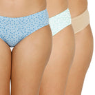 Organic Bamboo inner elastic printed Bikini for women-pack of 3's photograph that's made with an innovative bamboo and organic cotton fabric from Lavos Performance, a carbon neutral eco-fashion company. Lavos Performance Women's Bikini Panty comes in a pack of 3 with assorted colors. Perfect for your day-to-day routine. Made of signature Air jersey fabric that is extremely soft, lightweight, and skin-friendly. Added front and back coverage. Anti-bacterial and odor-free. Ultra Soft Bamboo/Cotton keeps you co