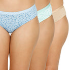 Organic Bamboo outer elastic Printed Bikini for Women-pack of 3's photograph that's made with an innovative bamboo and organic cotton fabric from Lavos Performance, a carbon neutral eco-fashion company. Lavos Performance Women's Bikini made out of Organic cotton and Bamboo is Perfect for your day-to-day routine. Made of signature Air jersey fabric that is extremely soft, lightweight, and skin-friendly. Added front and back coverage. Anti-bacterial and odor-free. Ultra Soft Bamboo/Cotton keeps you cool all d