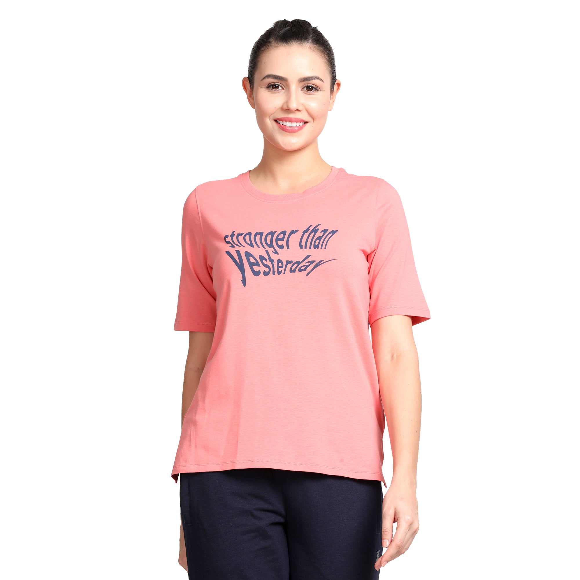 Women's Classic Round Neck's photograph that's made with an innovative bamboo and organic cotton fabric from Lavos Performance, a carbon neutral eco-fashion company.