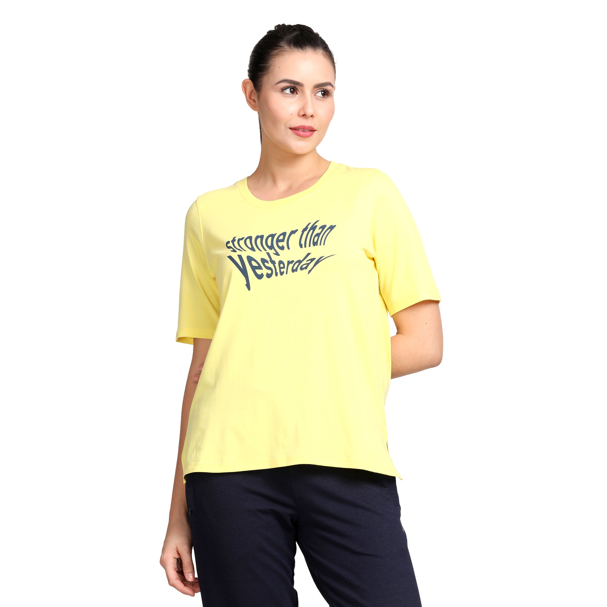 Women's Classic Round Neck's photograph that's made with an innovative bamboo and organic cotton fabric from Lavos Performance, a carbon neutral eco-fashion company.