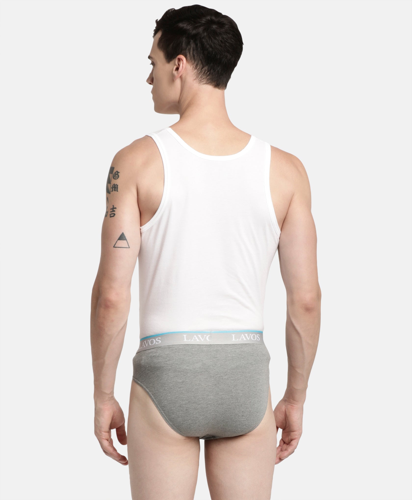 Lavos Mens Solid Brief's photograph that's made with an innovative bamboo and organic cotton fabric from Lavos Performance, a carbon neutral eco-fashion company.