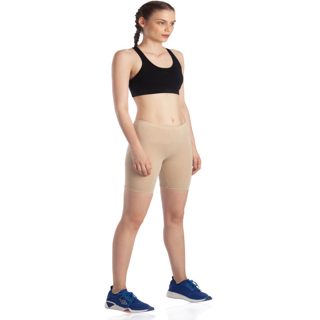 Anti-chafing Kids Shorties's photograph that's made with an innovative bamboo and organic cotton fabric from Lavos Performance, a carbon neutral eco-fashion company. Buy Anti-chafing Organic Shorties for kids. Lavos Performance Shorties for Women is amazingly soft to the skin, keeps you cooler in summers and warmer in winters, thanks to the Bamboo Performance Technology. The Shorties are naturally UPF 50+, so say bye to tan lines.