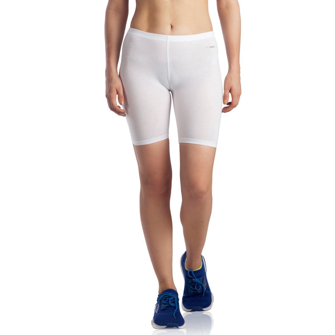 Anti-chafing Kids Shorties's photograph that's made with an innovative bamboo and organic cotton fabric from Lavos Performance, a carbon neutral eco-fashion company. Buy Anti-chafing Organic Shorties for kids. Lavos Performance Shorties for Women is amazingly soft to the skin, keeps you cooler in summers and warmer in winters, thanks to the Bamboo Performance Technology. The Shorties are naturally UPF 50+, so say bye to tan lines.