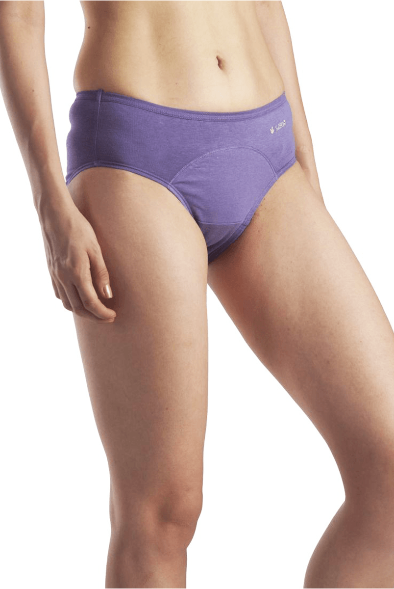 Bamboo Low flow Period Panty for Women's photograph that's made with an innovative bamboo and organic cotton fabric from Lavos Performance, a carbon neutral eco-fashion company. No stain period panty for women • Made from hygienic bamboo fabric • Best reusable period underwear that are antibacterial & odour-resistant • Stain-free • Worry-free • 4-layer protection • Bamboo period panties for women of all age • India's #1 Bamboo Period Panty • Reusable Period Panty